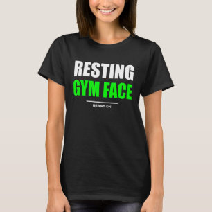 Camiseta Resting Gym Face Green Bodybuilding Gana Fitness