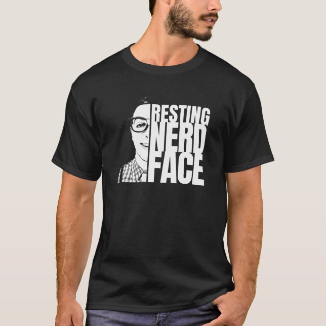 Camiseta Resting Nerd Face Funny (Anverso)
