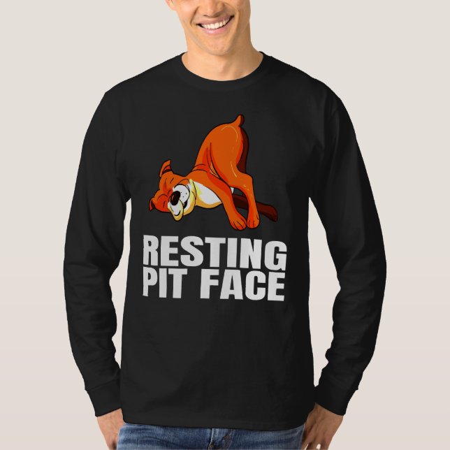 Camiseta Resting Pit Face American Pit Bull (Anverso)