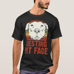 Camiseta Resting Pit Face American Pitbull Mascota Dog Love