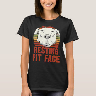Camiseta Resting Pit Face American Pitbull Mascota Dog Love