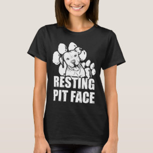 Camiseta Resting Pit Face For Pitbull Dog National Dog