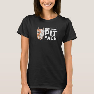 Camiseta Resting Pit Face Pitbull Animal Dog