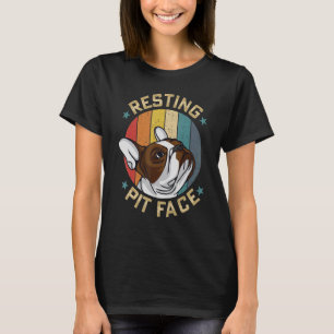 Camiseta Resting Pit Face Pitbull Dueña de Perro Madre Muje