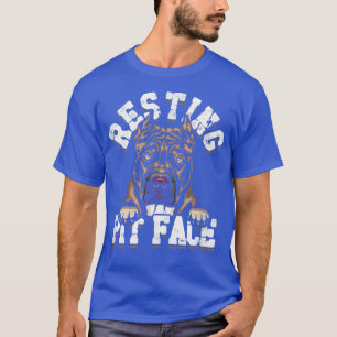 Camiseta Resting Pit Face Pitbull el perro dueño del perro 