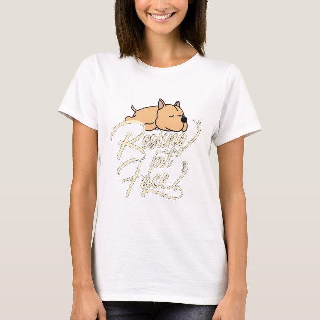 Camiseta Resting Pit Face Pitbull Lovers (Anverso)
