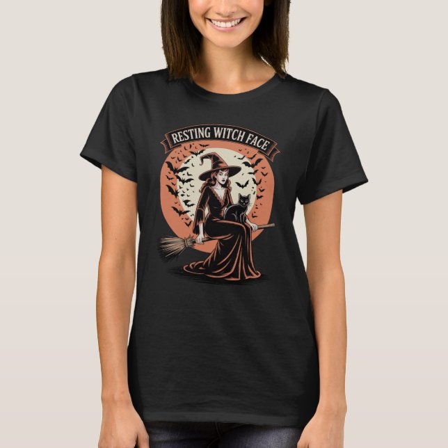 Camiseta Resting Witch Face Funny Halloween (Anverso)