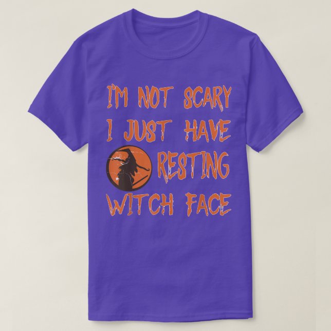 Camiseta Resting Witch Face Funny Halloween  (Diseño del anverso)