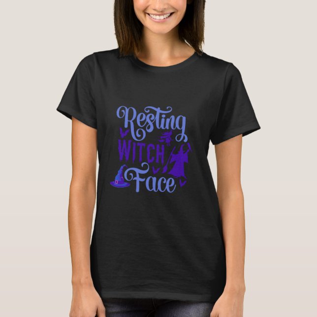 Camiseta Resting Witch Face Funny Halloween Costume (Anverso)