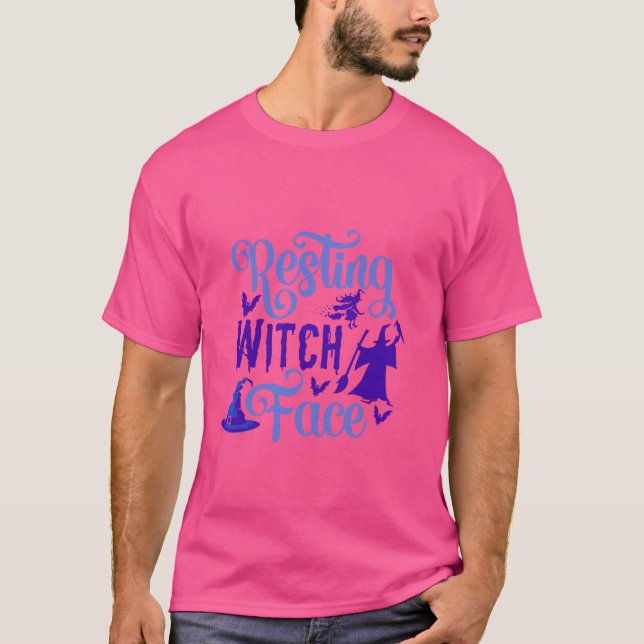 Camiseta Resting Witch Face Funny Halloween Costume (Anverso)
