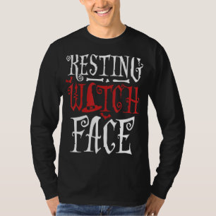 Camiseta Resting Witch Face Funny Lazy Easy Halloween Costu