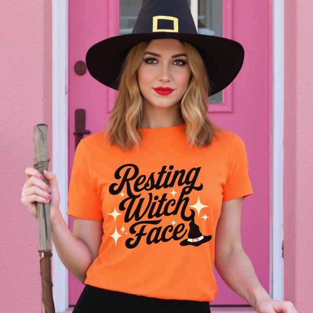 Camiseta Resting Witch Face Funny Sarcastic Retro Type (Resting Witch Face Funny Sarcastic Retro Type T-Shirt.)