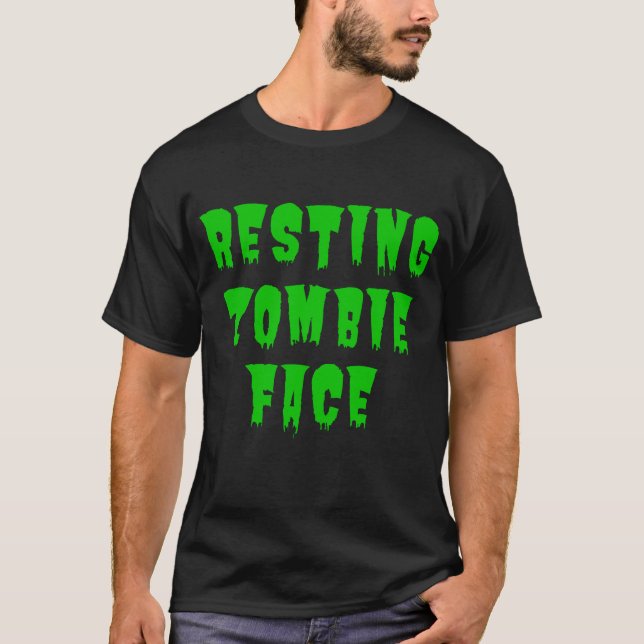 Camiseta Resting Zombie Face - Funny Halloween 2022 (Anverso)