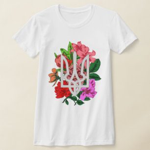 Camiseta Resto botánico y tridente ucraniano tryzub