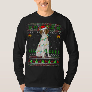 Camiseta Resto de Navidad Santa Hat Bretaña Perro español f