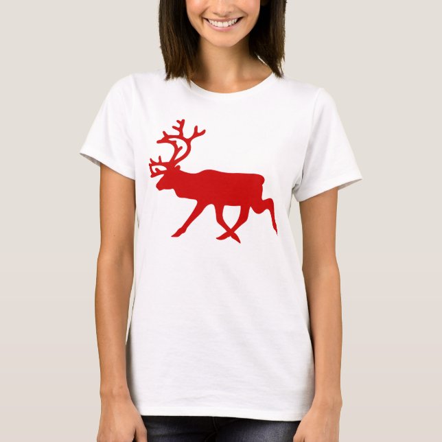 Camiseta Resto Rojo / Silhouette Caribou (Anverso)