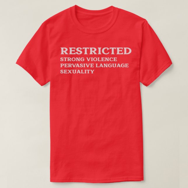 Camiseta Restringida violencia Sexu lenguaje dominante (Diseño del anverso)