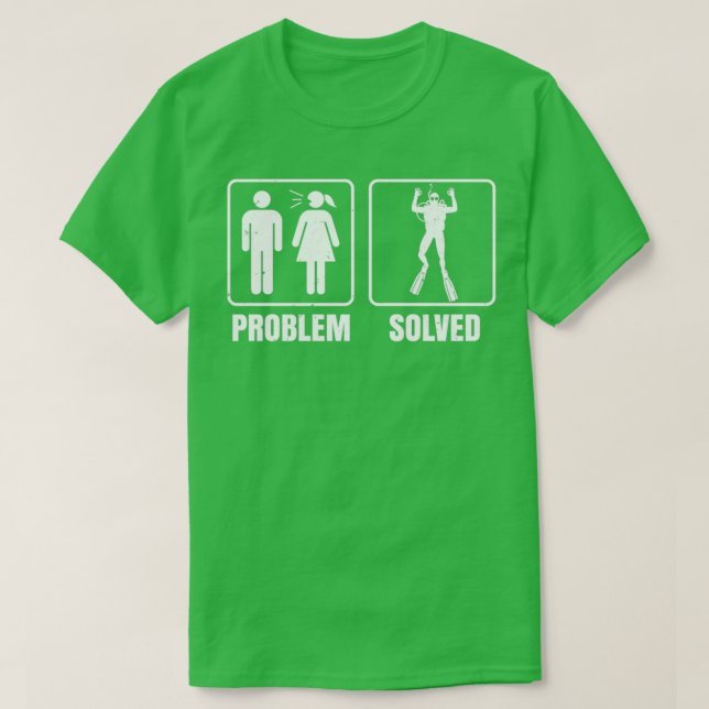 Camiseta Resuelto problema de buceo de Scuba (Diseño del anverso)
