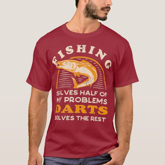 Camiseta Resuelve La Mitad De Mis Problemas Con La Pesca De (Anverso)