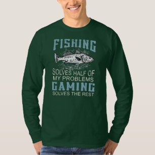 Camiseta Resuelve La Mitad De Mis Problemas Pescando Jugado