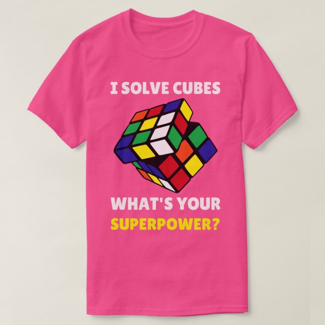 Camiseta Resuelvo Cubos Superpower Funny Cubing (Diseño del anverso)