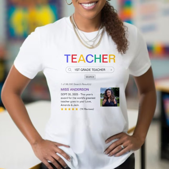 Camiseta Resultado de búsqueda en sitios web Mejor profesor (Website Search Result Best Teacher Ever T-Shirt
)