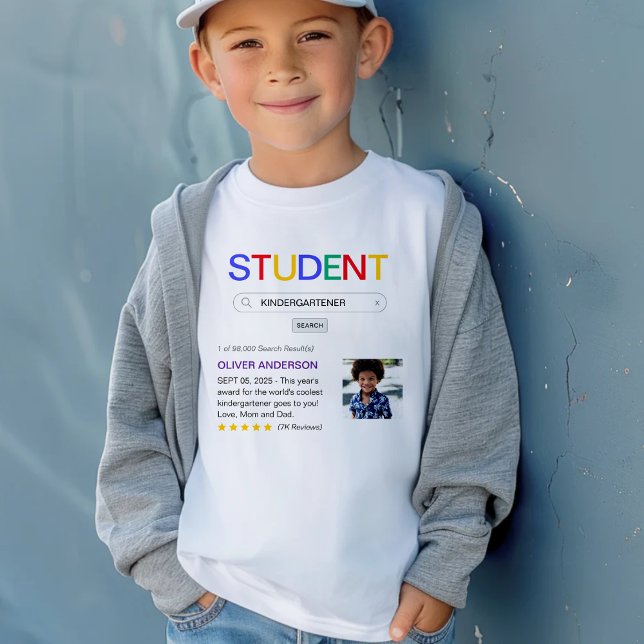 Camiseta Resultado de la búsqueda en sitios web de la guard (Website Search Result Student Kindergarten T-Shirt
)
