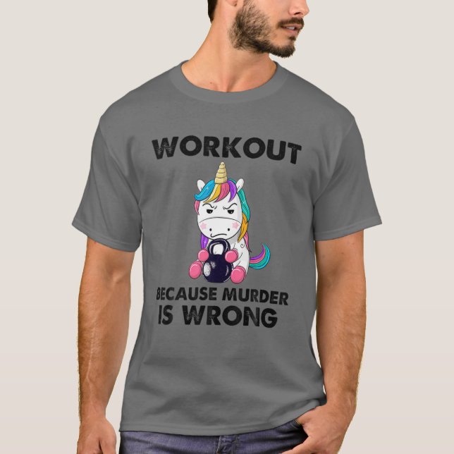 Camiseta Resultado porque asesinato es un gimato unicornio  (Anverso)