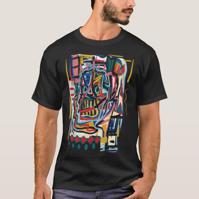 Camiseta Resumen africano de arte de graffiti de cara a car (Anverso)