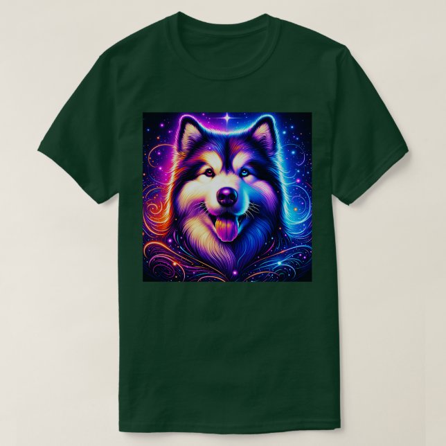 Camiseta Resumen Alaskan Malamute TShirt (Diseño del anverso)
