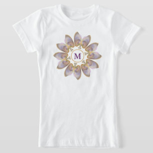 Camiseta Resumen Angel Wings Mandala Fractal Monograma