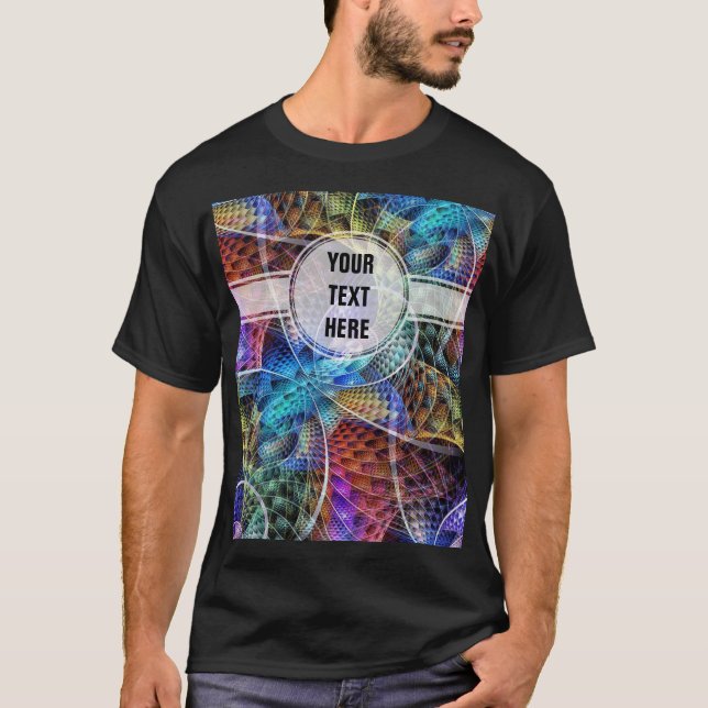 Camiseta Resumen Apofisis Fractal X + tu texto (Anverso)
