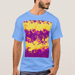 Camiseta Resumen Art. 6 Peligroso Amarillo brillante y púrp