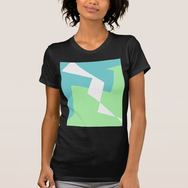 Camiseta Resumen Art Turquesa Azul Verde (Anverso)