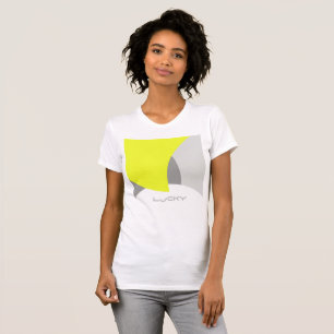 Camiseta Resumen Arte Amarillo Gris Blanco