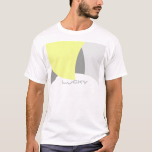 Camiseta Resumen Arte Amarillo Gris Blanco