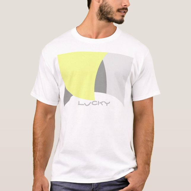 Camiseta Resumen Arte Amarillo Gris Blanco (Anverso)