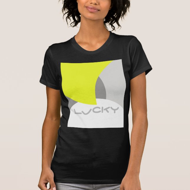 Camiseta Resumen Arte Amarillo Gris Blanco (Anverso)