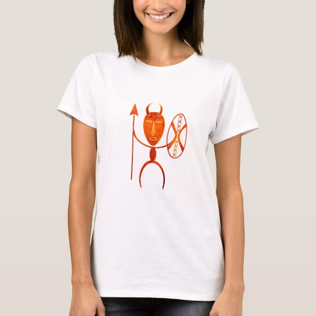 Camiseta Resumen arte de guerreros tribales africanos (Anverso)