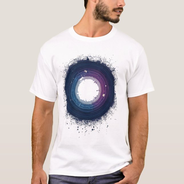 Camiseta Resumen Arte esplash circular - Tinta digital mode (Anverso)