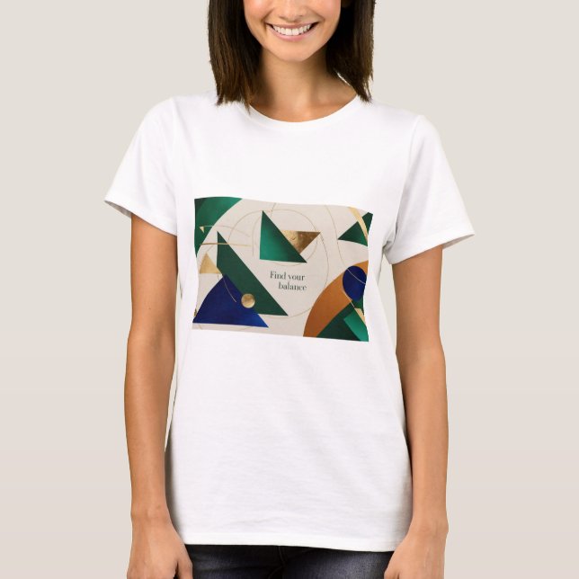 Camiseta Resumen Arte geométrico moderno poster minimalista (Anverso)