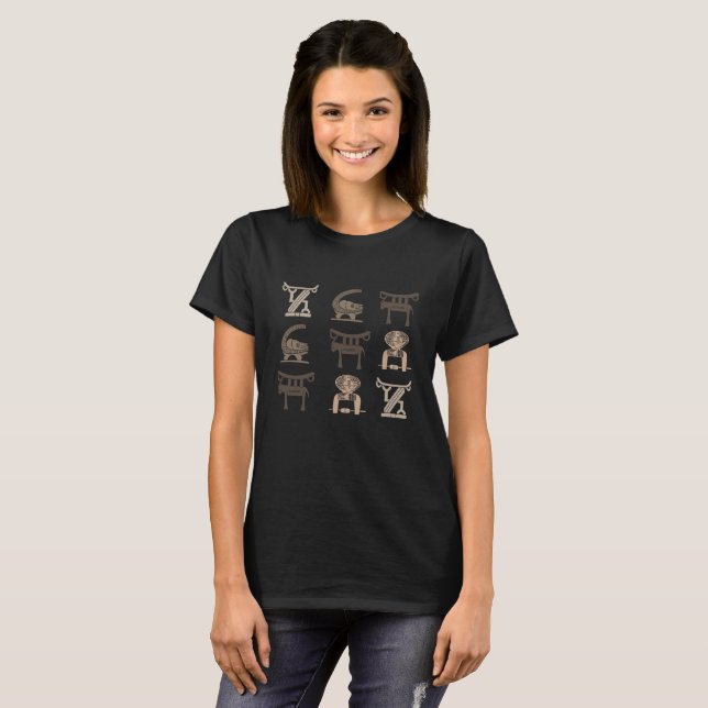 Camiseta Resumen arte tribal africano (Anverso completo)