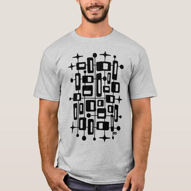 Camiseta Resumen atómico moderno de mediados de siglo (Anverso)
