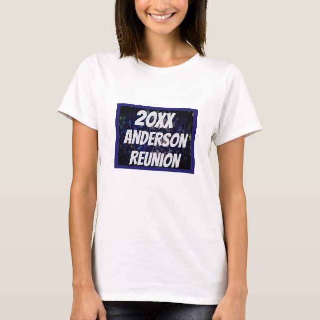 Camiseta Resumen azul de la Marina de Reunión Familiar Keep (Anverso)