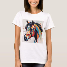 Camiseta Resumen caballo ecuestre Mustang Pony Bronco Colt