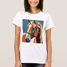 Camiseta Resumen caballo ecuestre Mustang Pony Bronco Colt