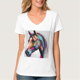 Camiseta Resumen caballo ecuestre Mustang Pony Bronco Colt