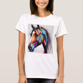 Camiseta Resumen caballo ecuestre Mustang Pony Bronco Colt