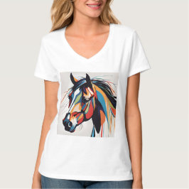 Camiseta Resumen caballo ecuestre Mustang Pony Bronco Colt