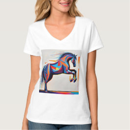 Camiseta Resumen caballo ecuestre Mustang Pony Bronco Colt